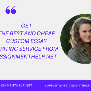 Get the Best and Cheap Custom Essay Writing Service from Assignmenthelp.net