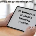 99 Barriers to Student’s Financial Freedom