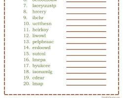 Image of word scramble game