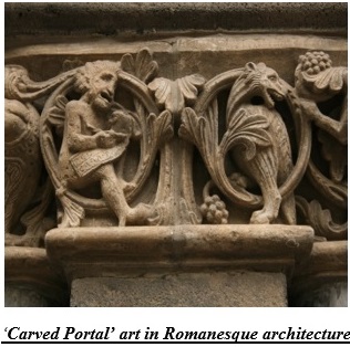 Carved Portal art in Romanesque architecture