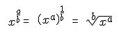 Fractional law of Exponent