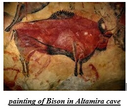 painting of Bison in Altamira