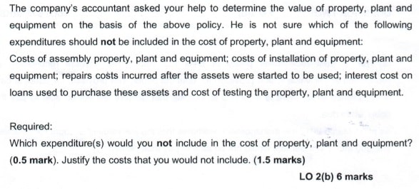 Accounting assignment question 2 Image 1