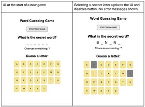 Word Guessing Game Using HTML, CSS And JavaScript User Interface Image 1