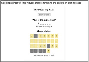Word Guessing Game Using HTML, CSS And JavaScript User Interface Image 2