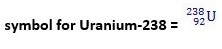 symbol for Uranium-238