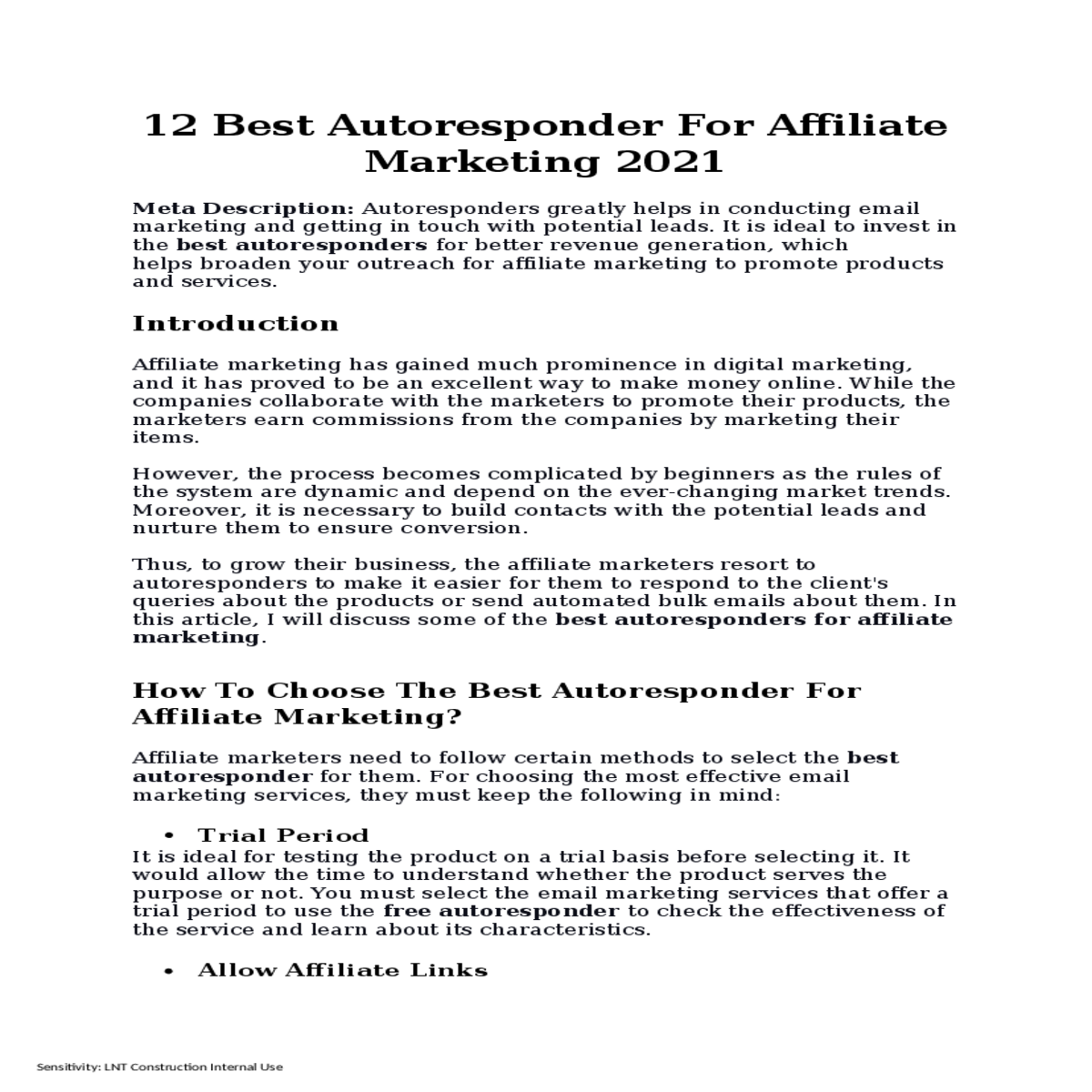 12 best autoresponder for affiliate marketing 2021
