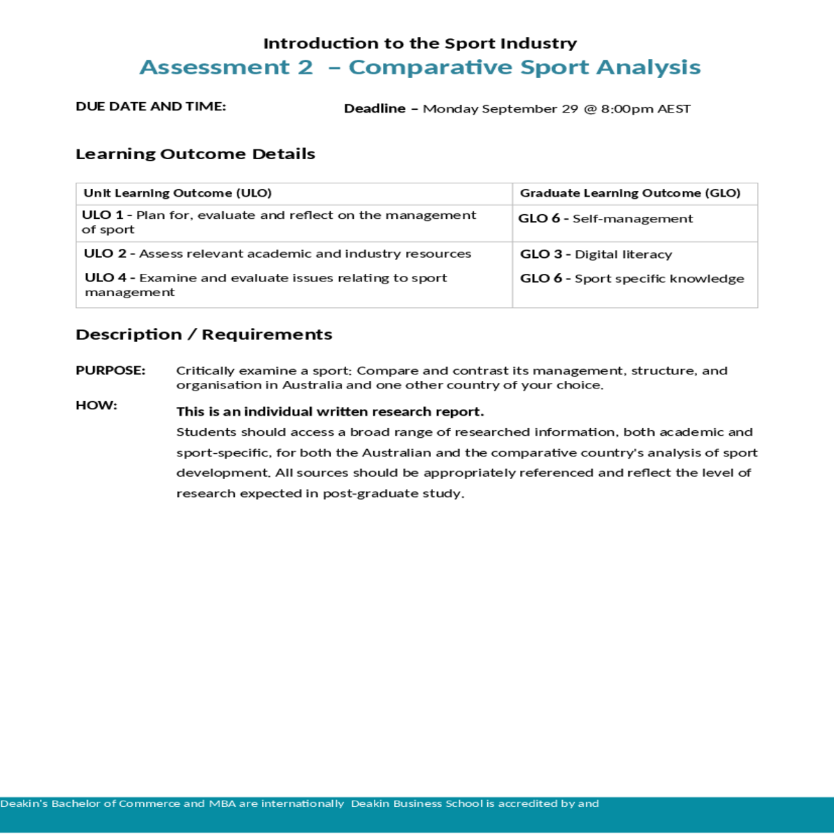 introduction to the sport industry