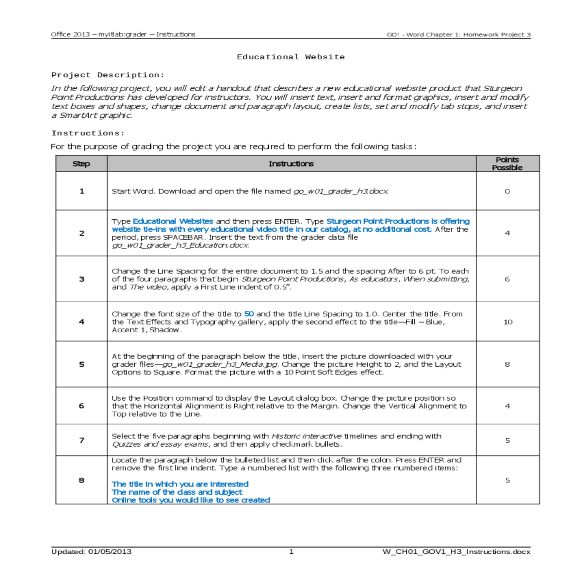 change document and paragraph layout
