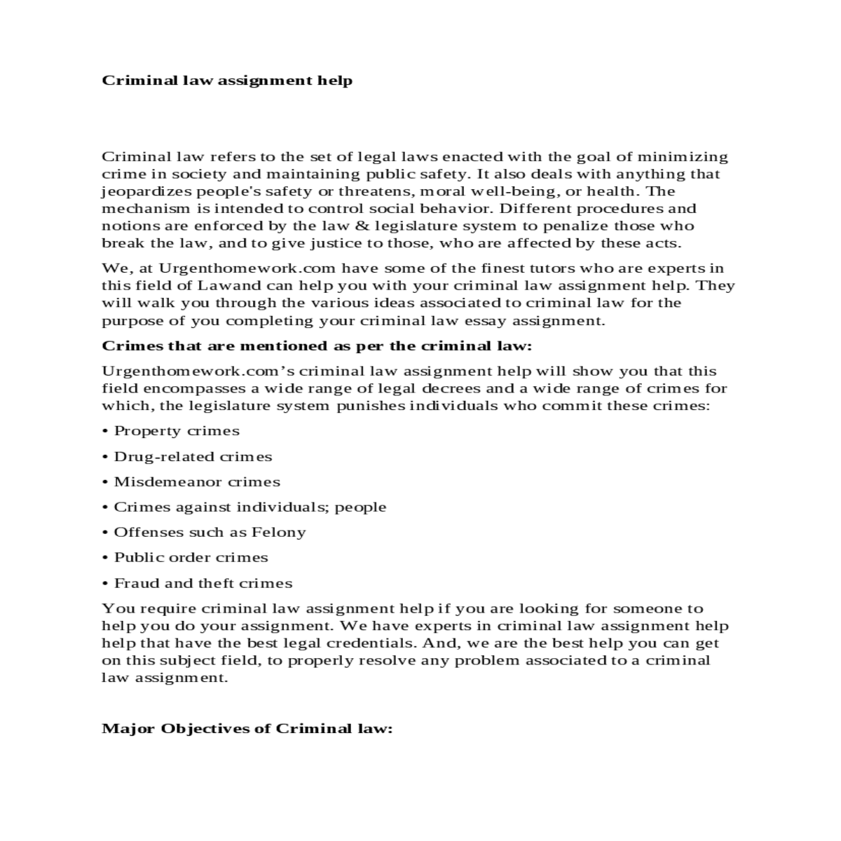 this primarily includes the crime reduction the so