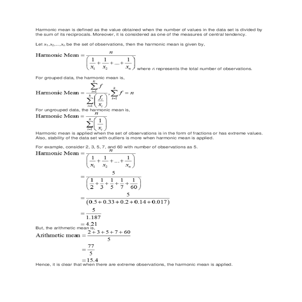 the harmonic mean amazonaws png for ungrouped data