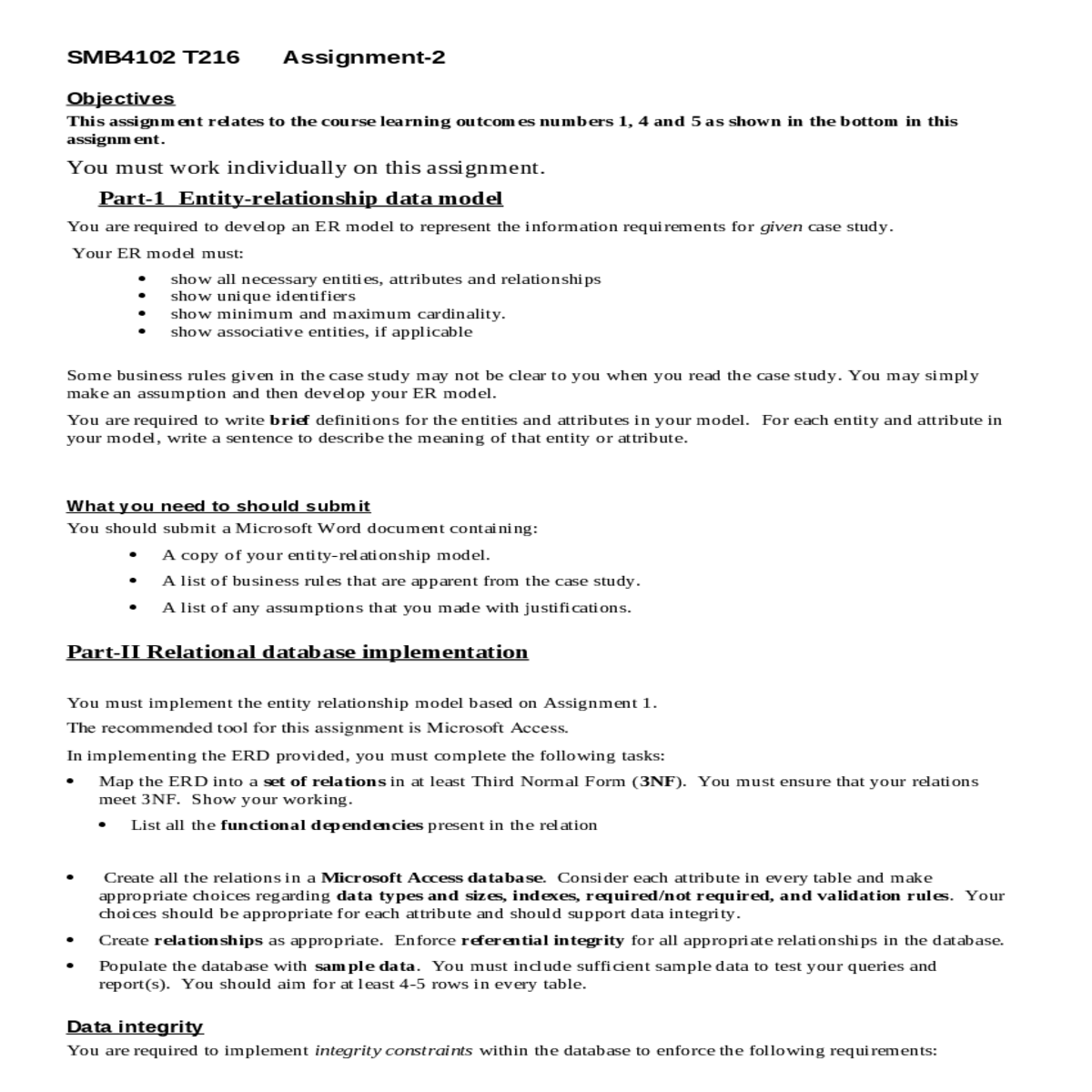 part-ii relational database implementation