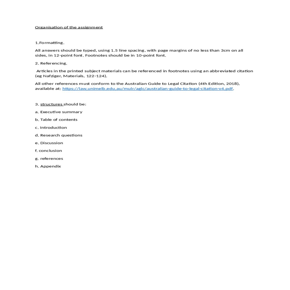 all other references must conform the australian g