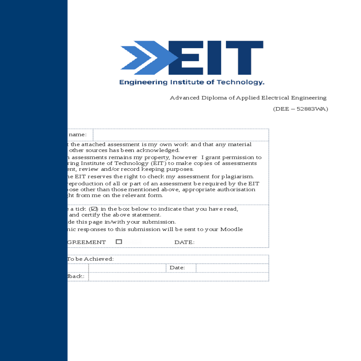 advanced diploma applied electrical engineering de