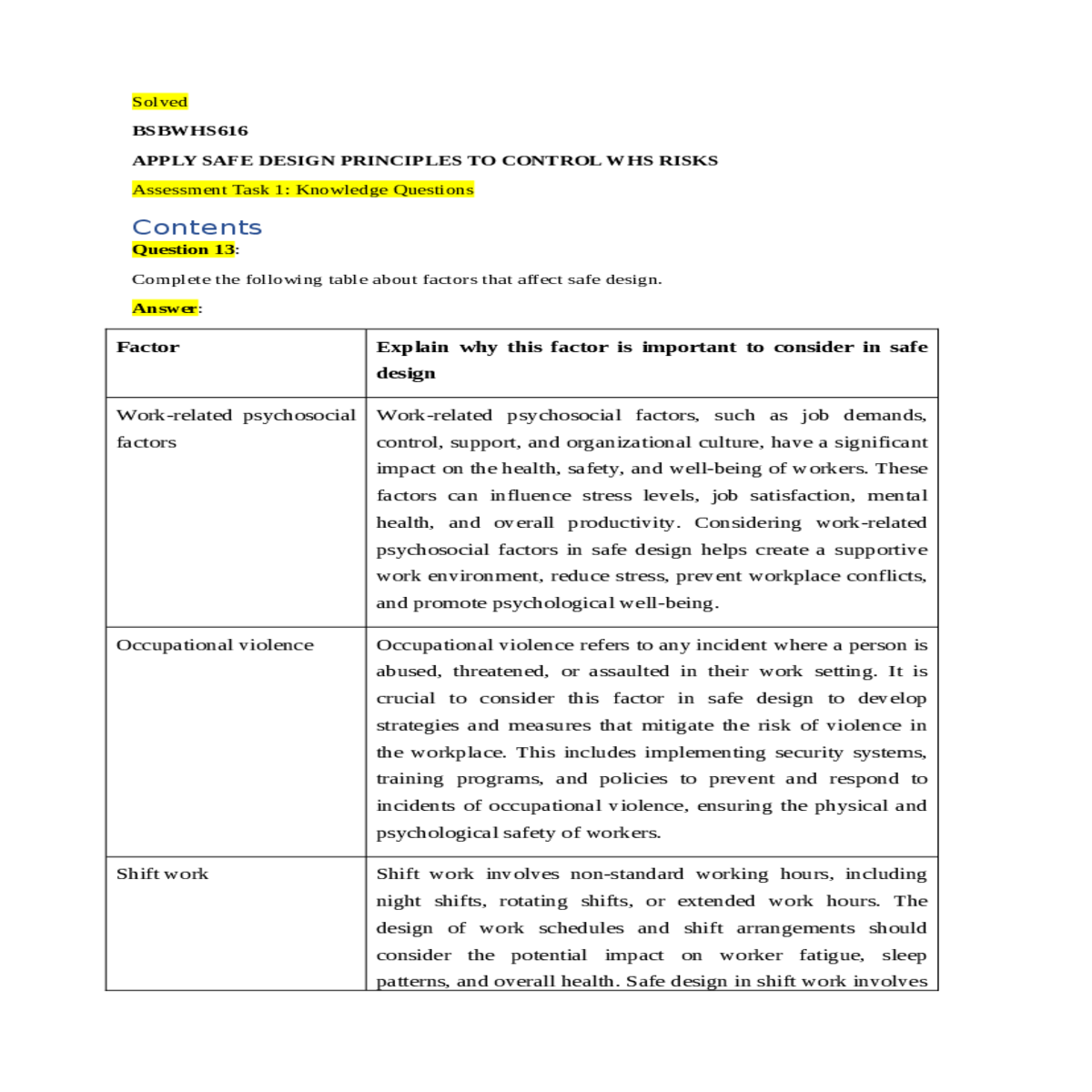 solvedbsbwhs apply safe design principles control