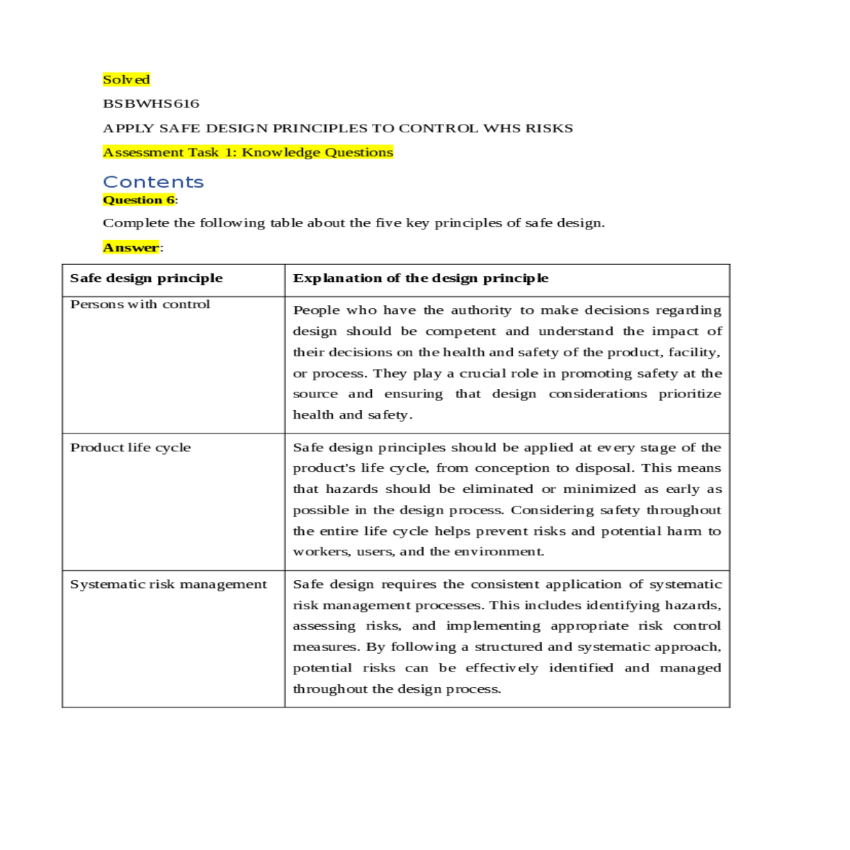 solvedbsbwhs apply safe design principles control 