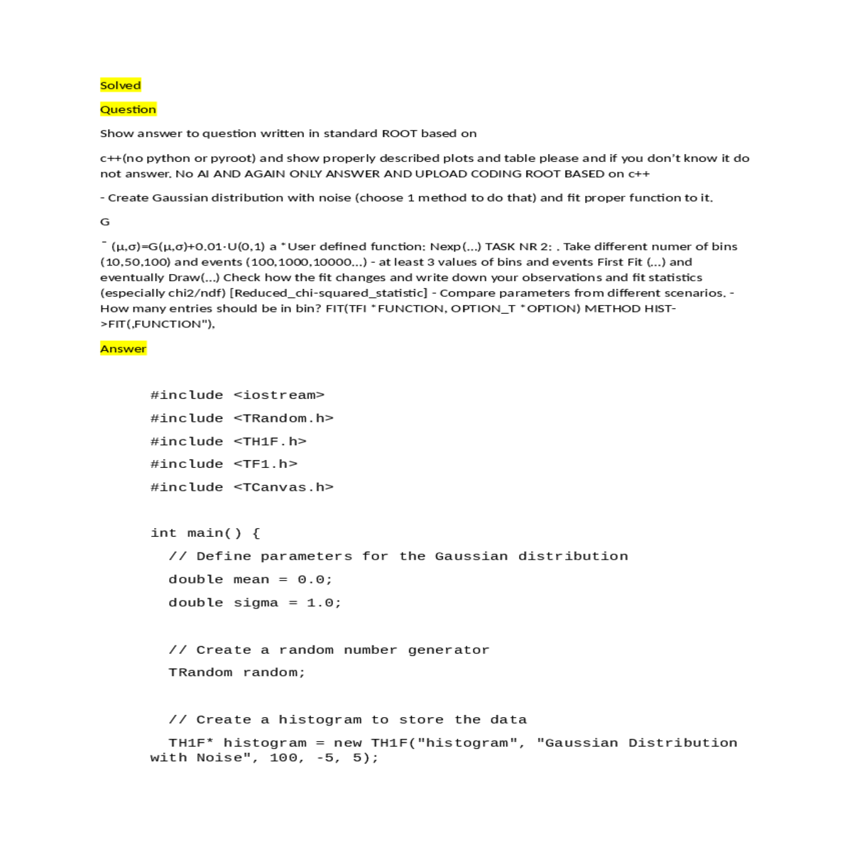 the histogram then fit with the fitting function u