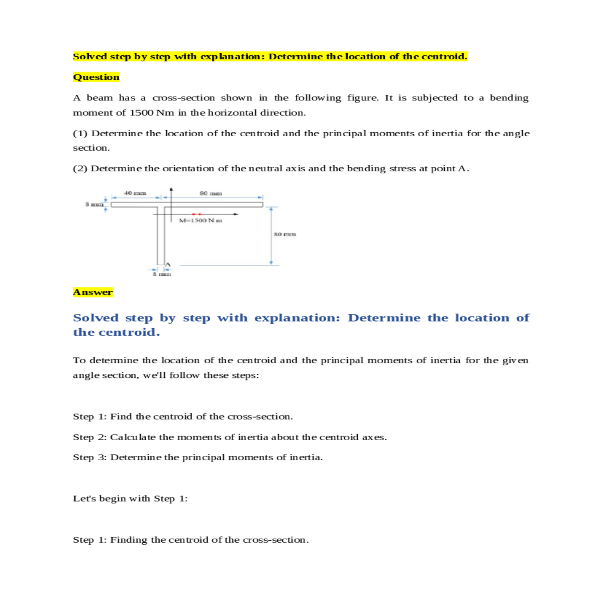 use the bending stress formula ixwhere the bending