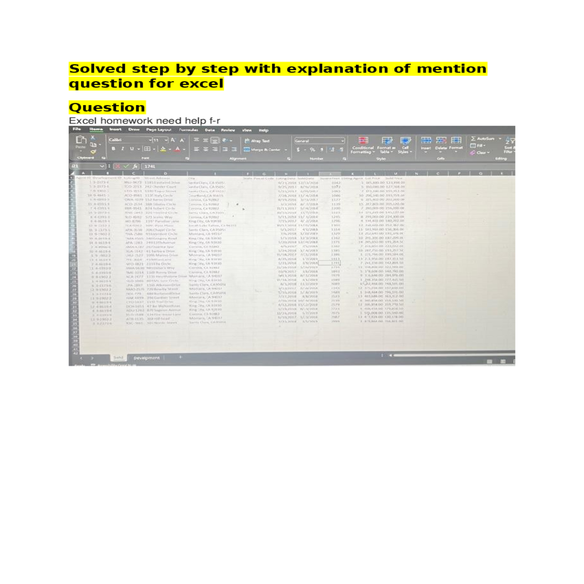enter the formula calculate the total monthly paym