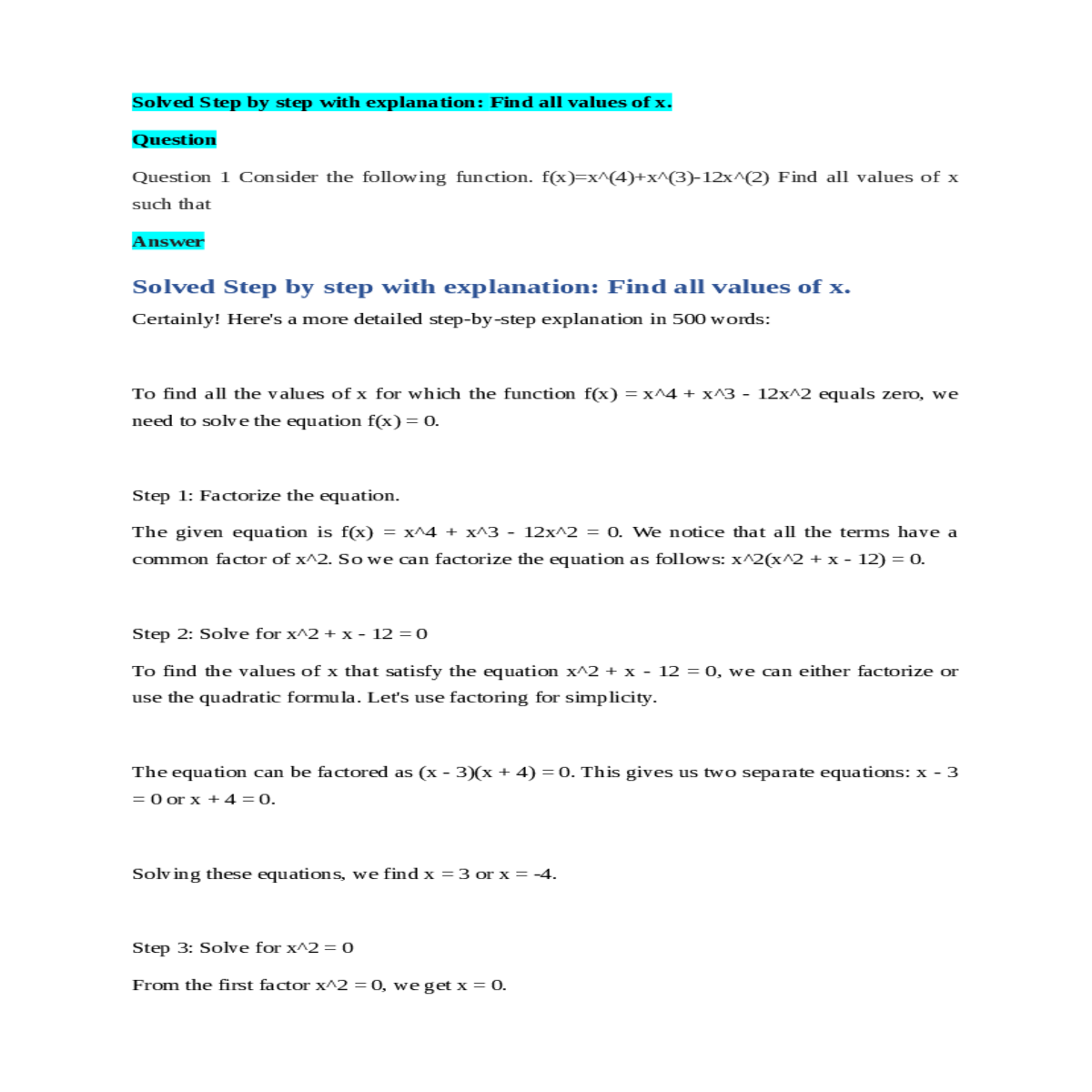 need solve the equation step factorize the equatio