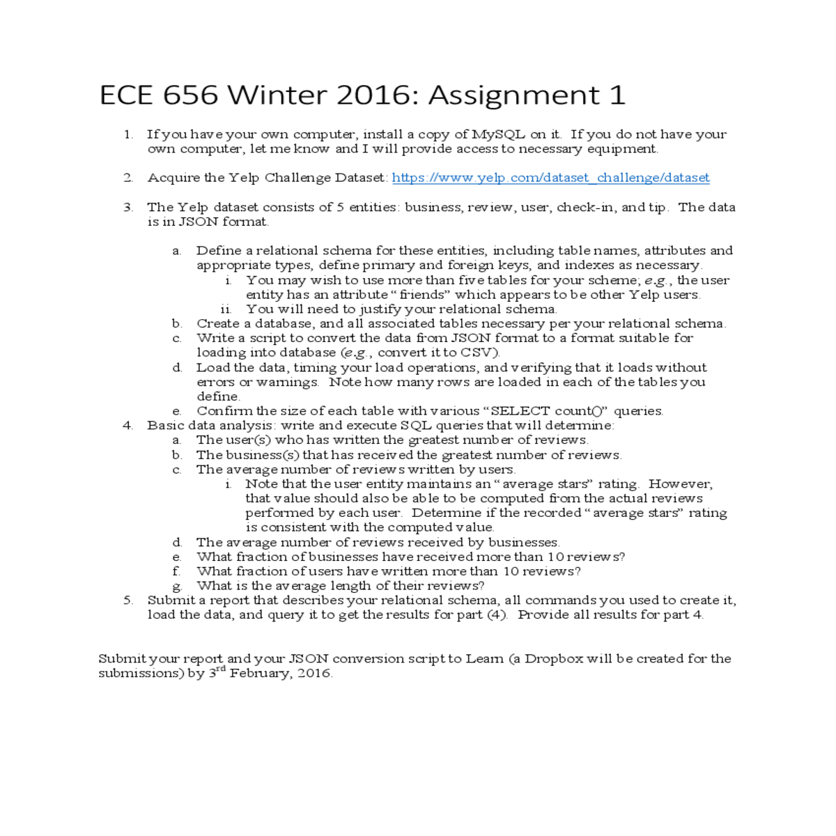 the data json format relational schema for these e