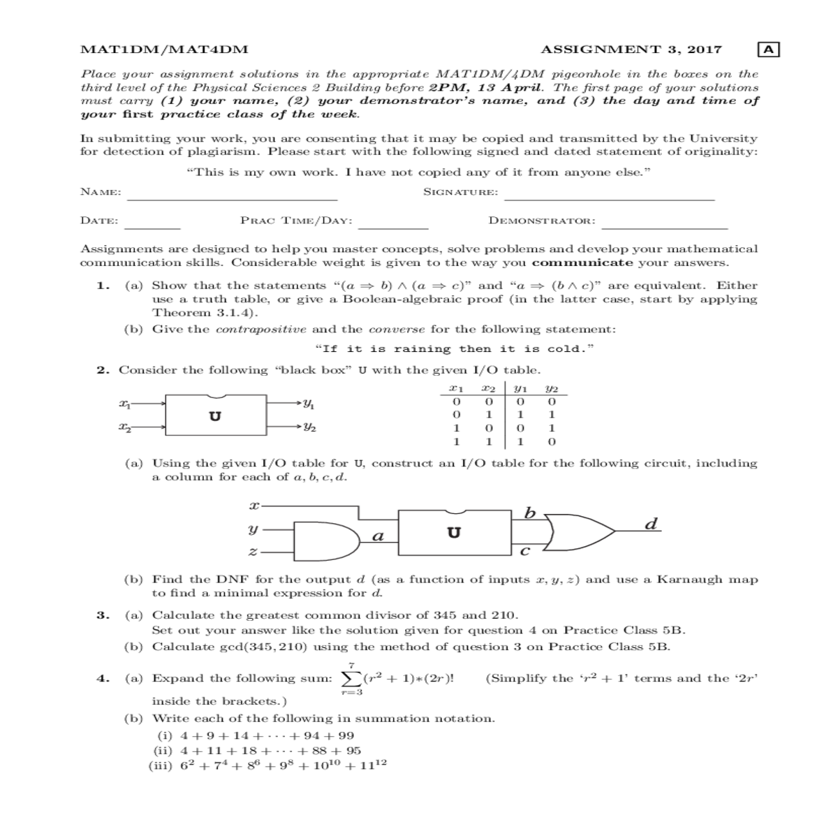 find the dnf for the output function inputs