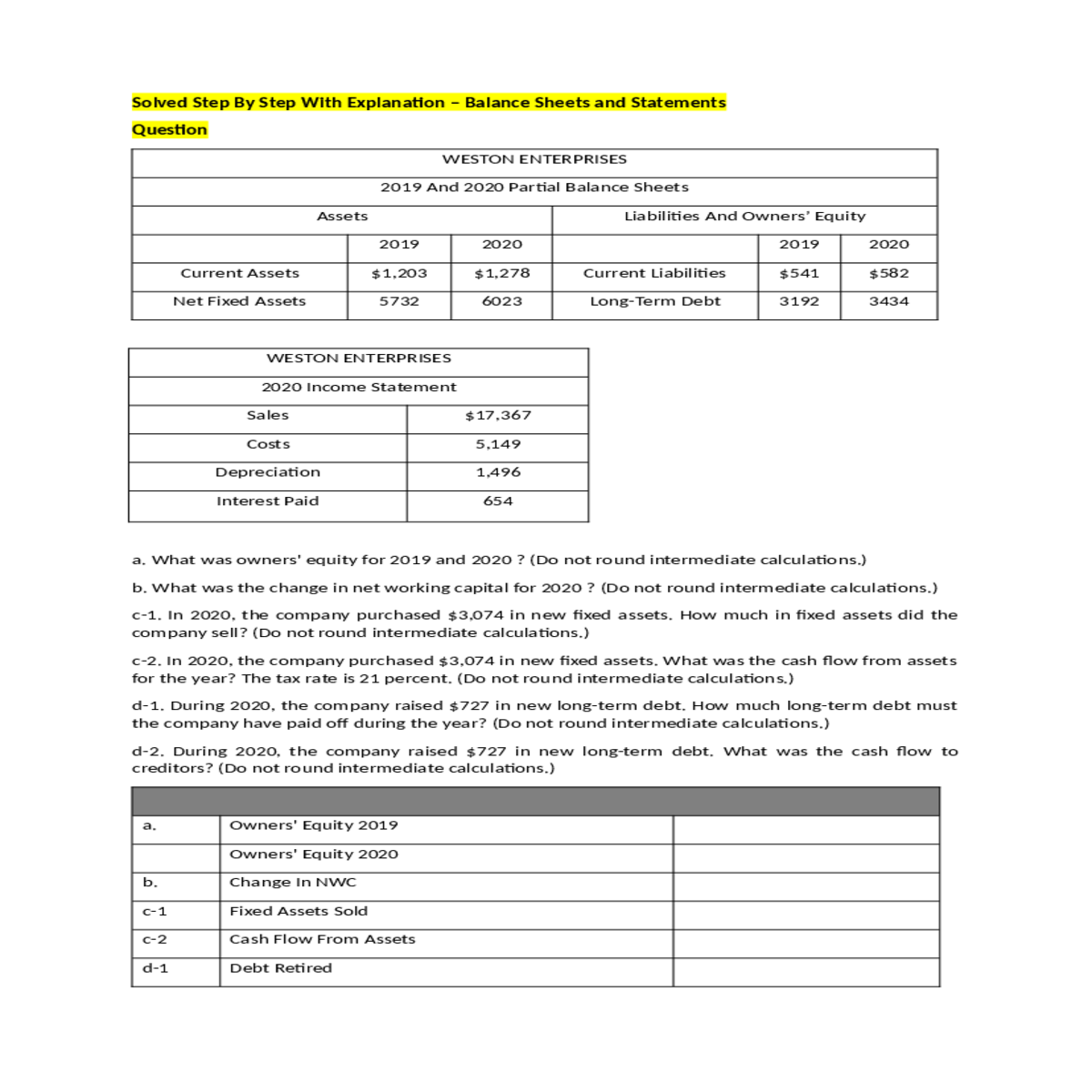 the company purchased new fixed assets