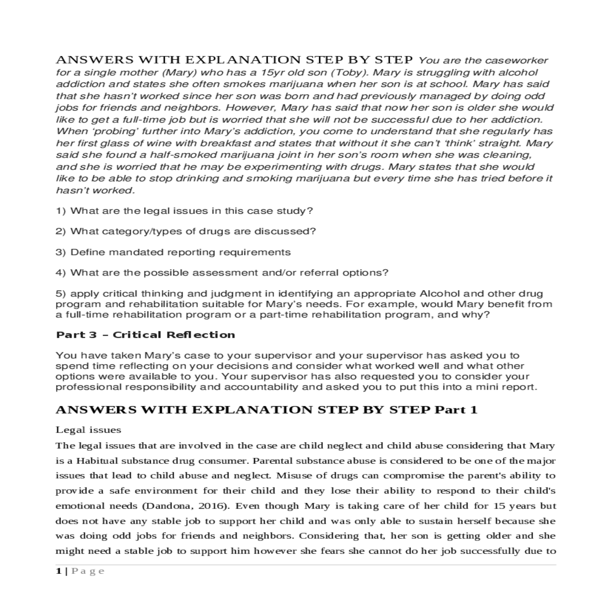 answers with explanation step by step part 2