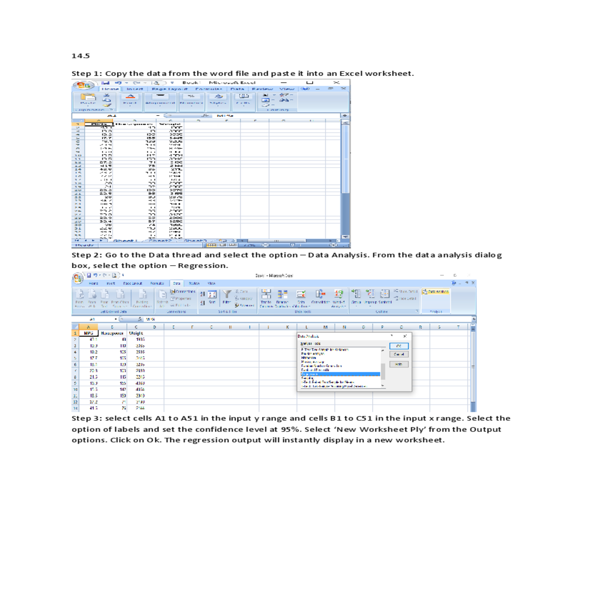 select the option labels and set the confidence le