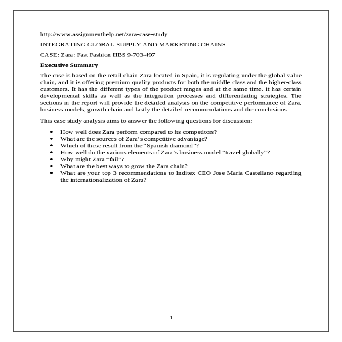 how different elements of business model of zara t