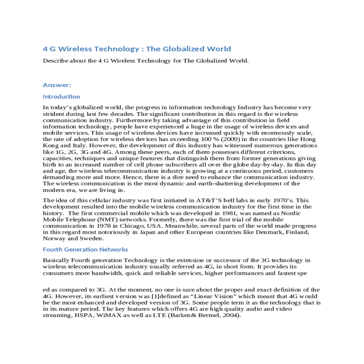 disadvantages of 4g generation issues in 4g networ
