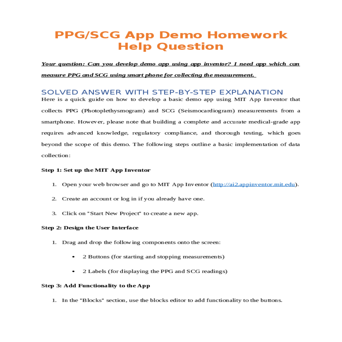 ppgscg app demo homework help question