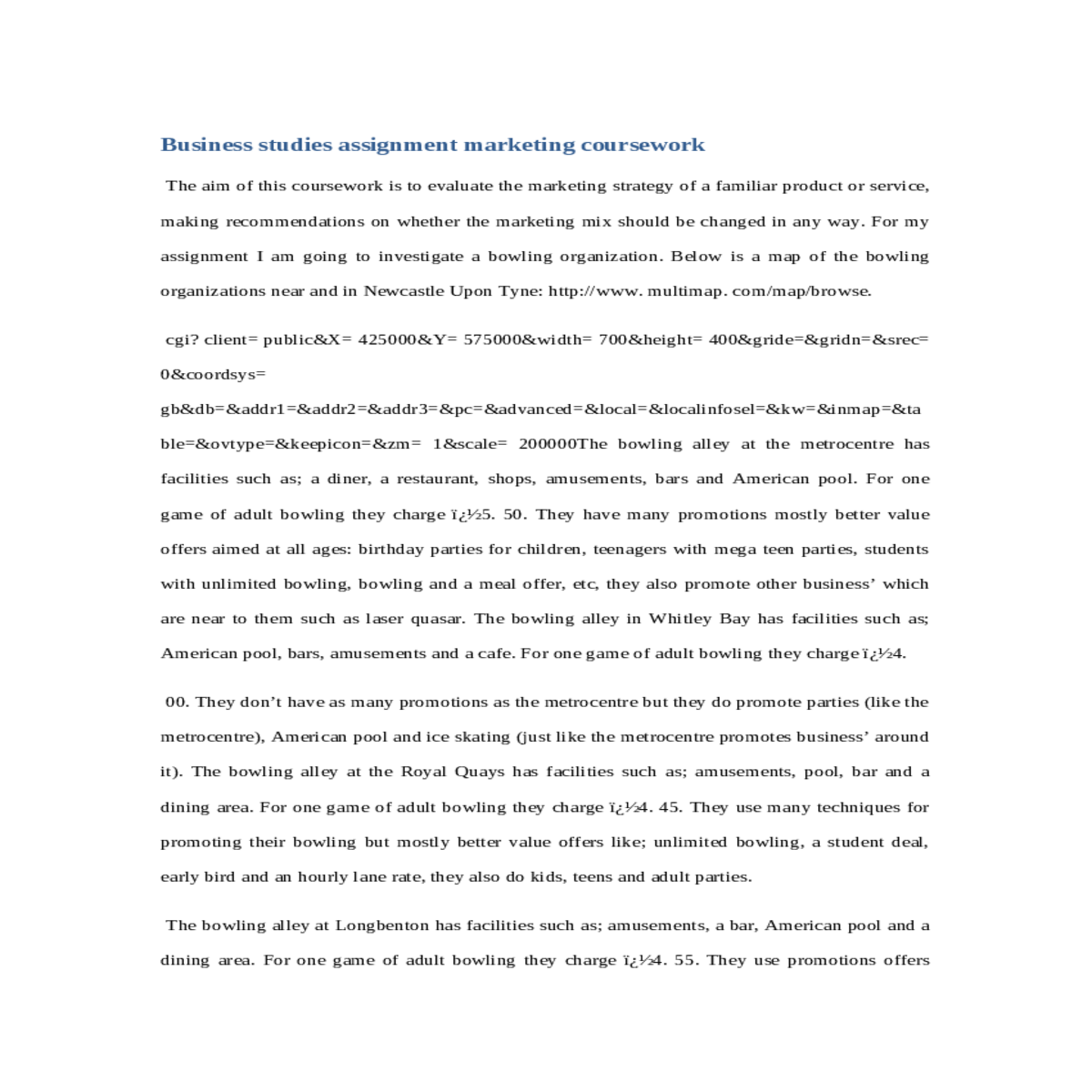 business studies assignment marketing coursework