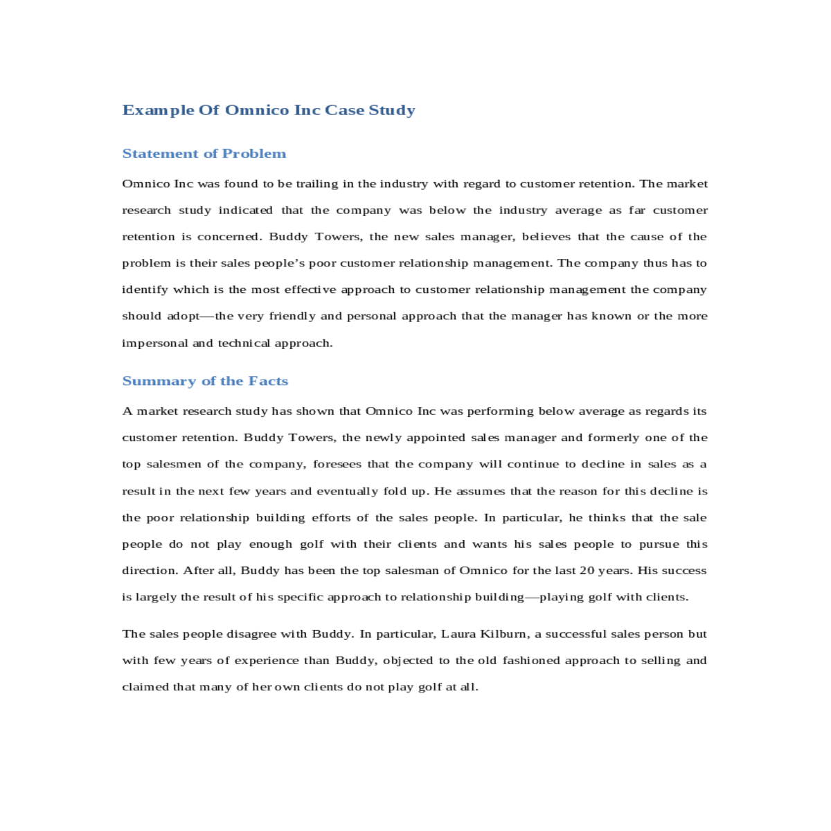 summary of the facts