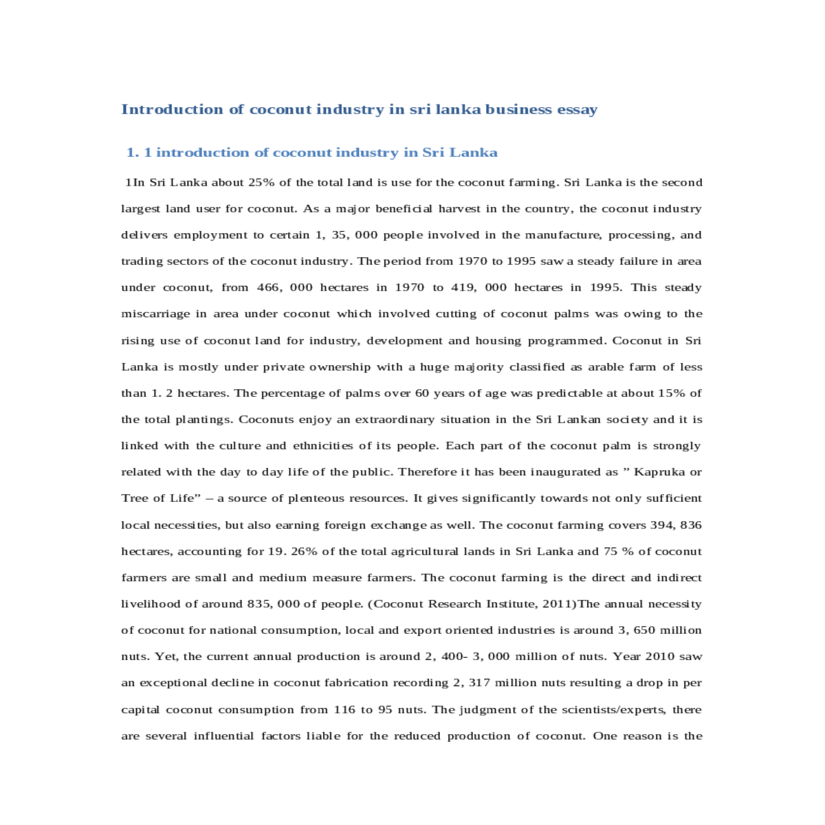 72 contribution of gnp of coconut industry in sri 