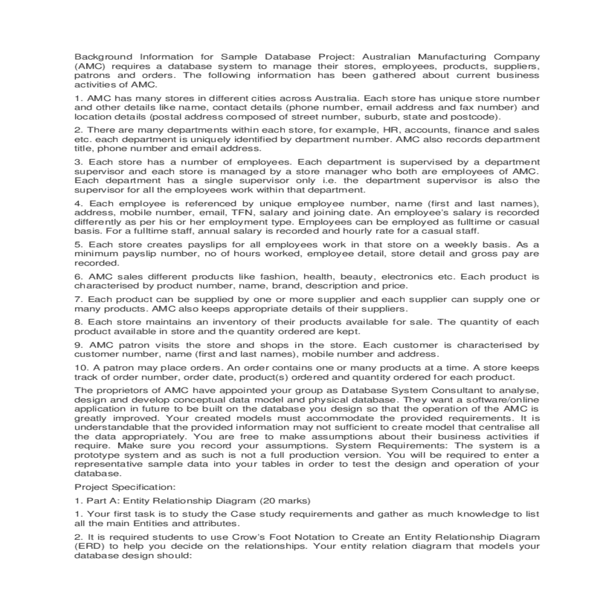 design and develop conceptual data model and physi
