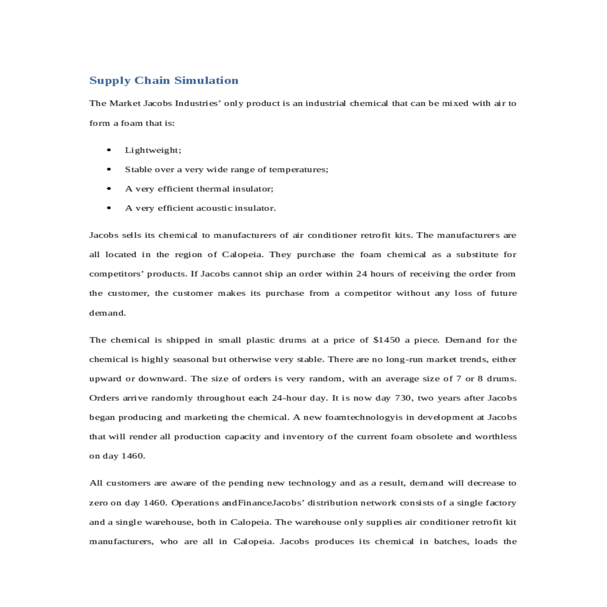 supply chain simulation