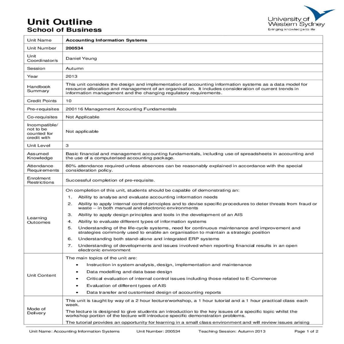 core concepts accounting information systems