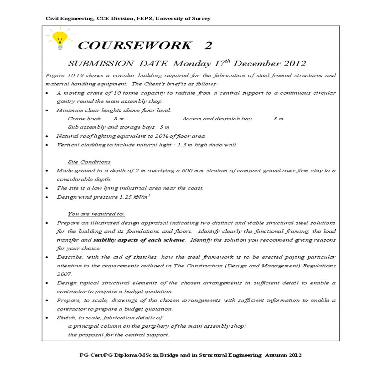 identify clearly the functional framing