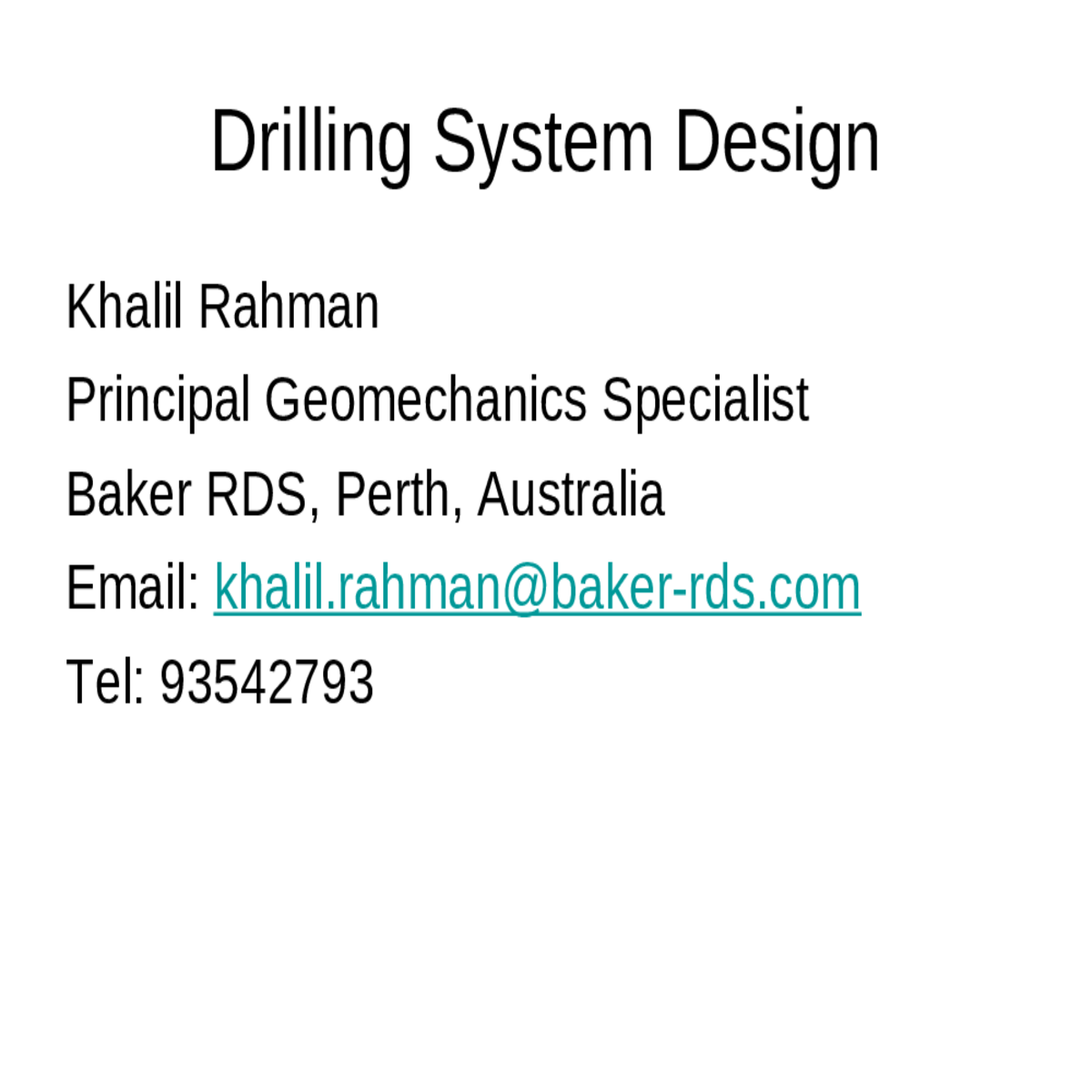 assume the standard rig floor arrangement shown th