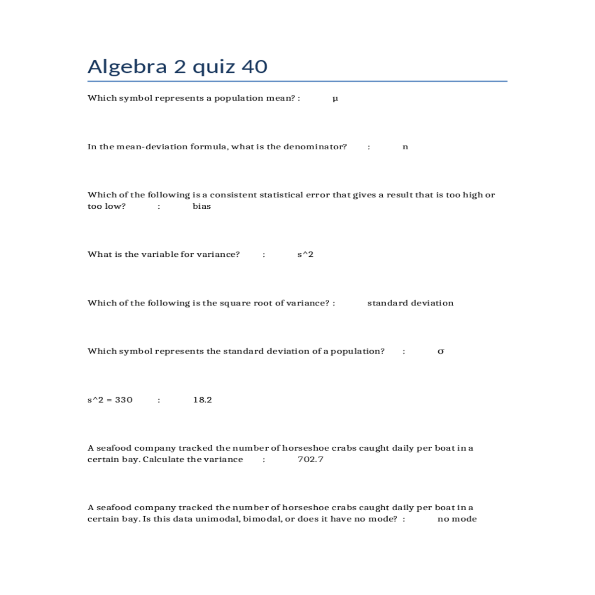 which symbol represents population mean the meande
