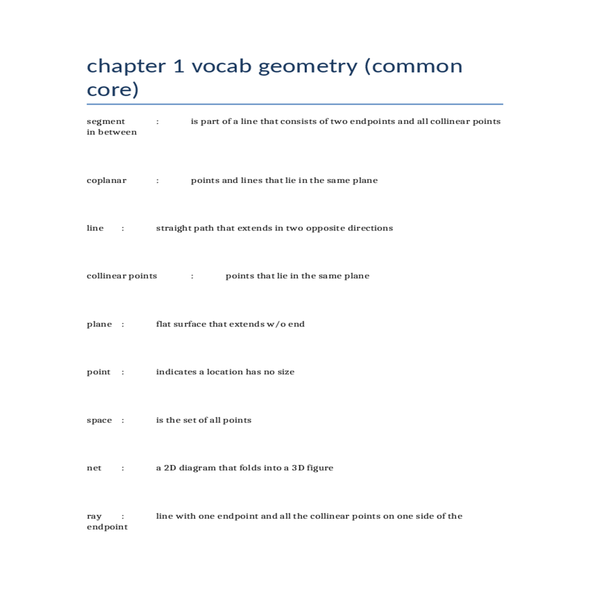 segment part line that consists two endpoints and 