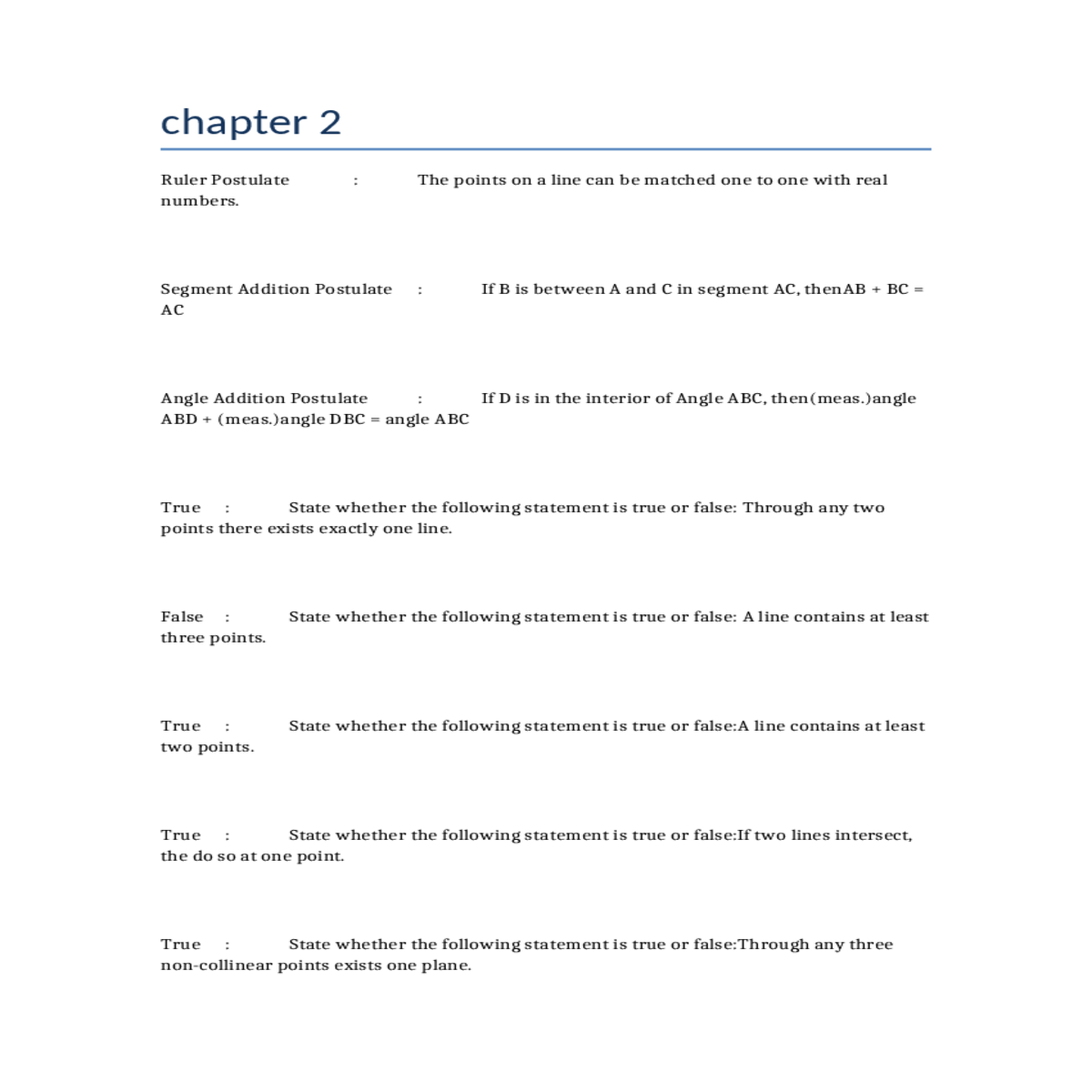 and then congruent linear pair postulate two angle