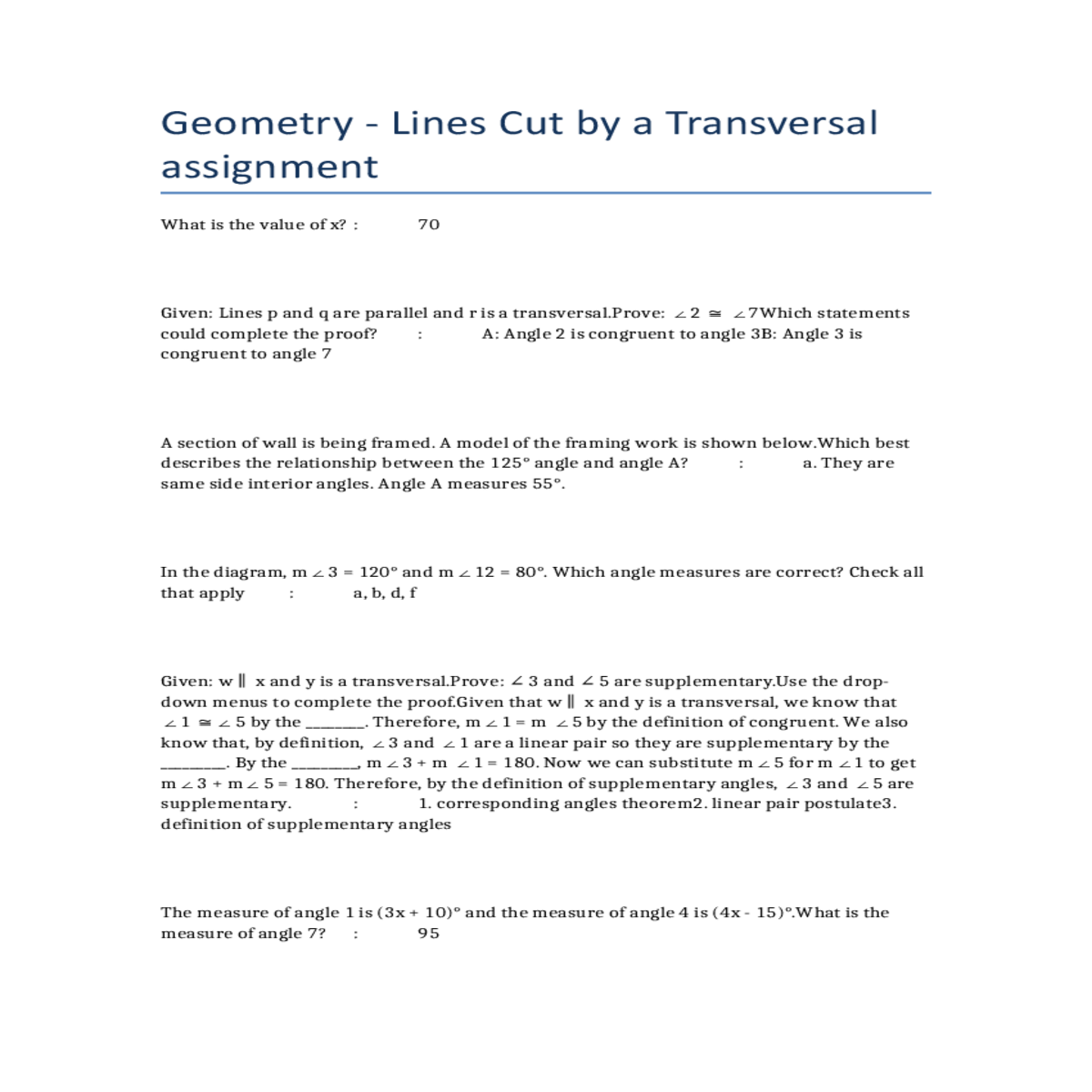 and are linear pair they are supplementary the