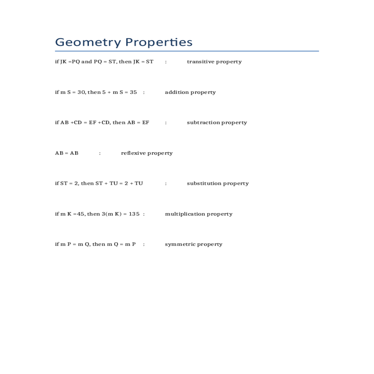 geometry properties