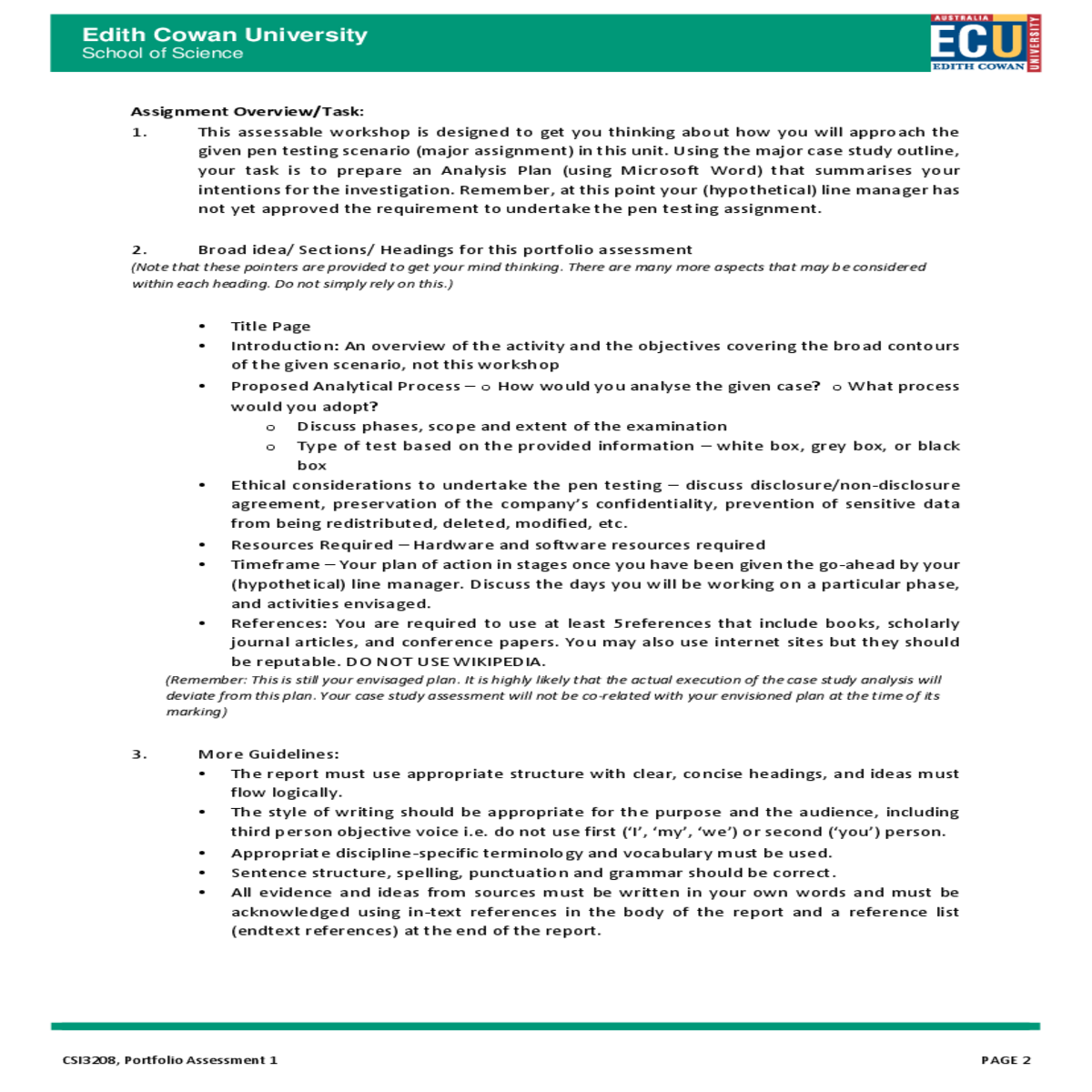 ecu assignment cover sheet must not included with 