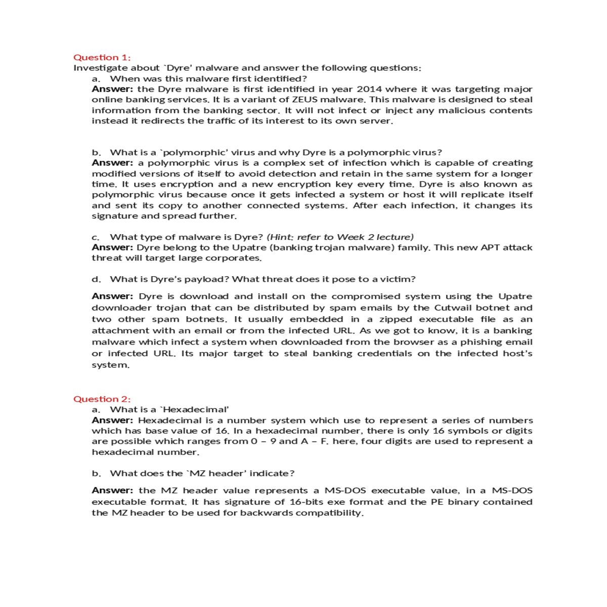analyse and detect the process malware named dyre