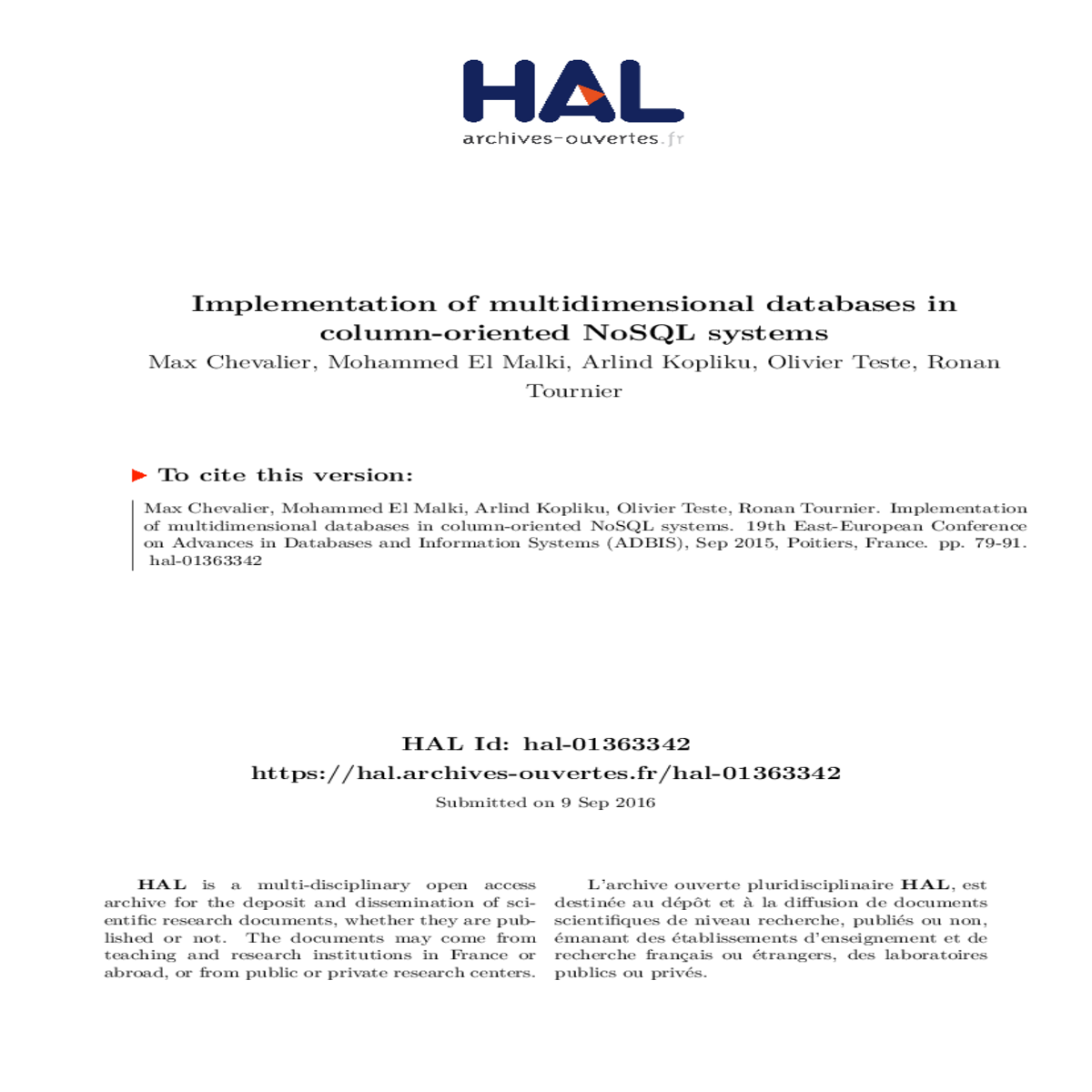 columnar nosql star schema benchmark model and dat