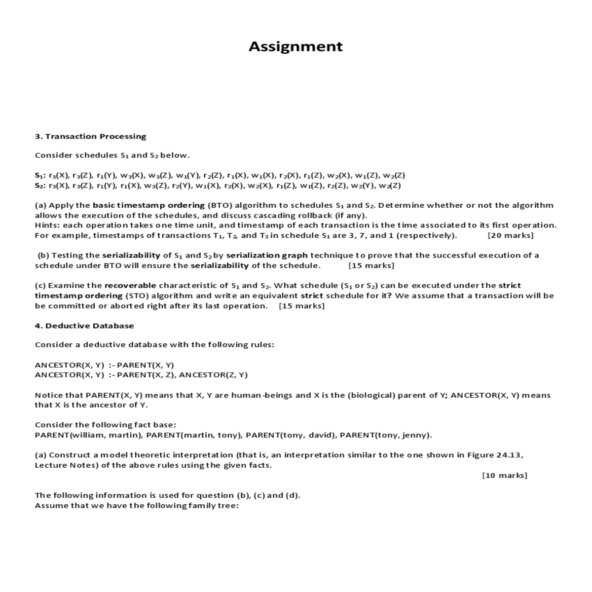 apply the basic timestamp ordering bto algorithm s