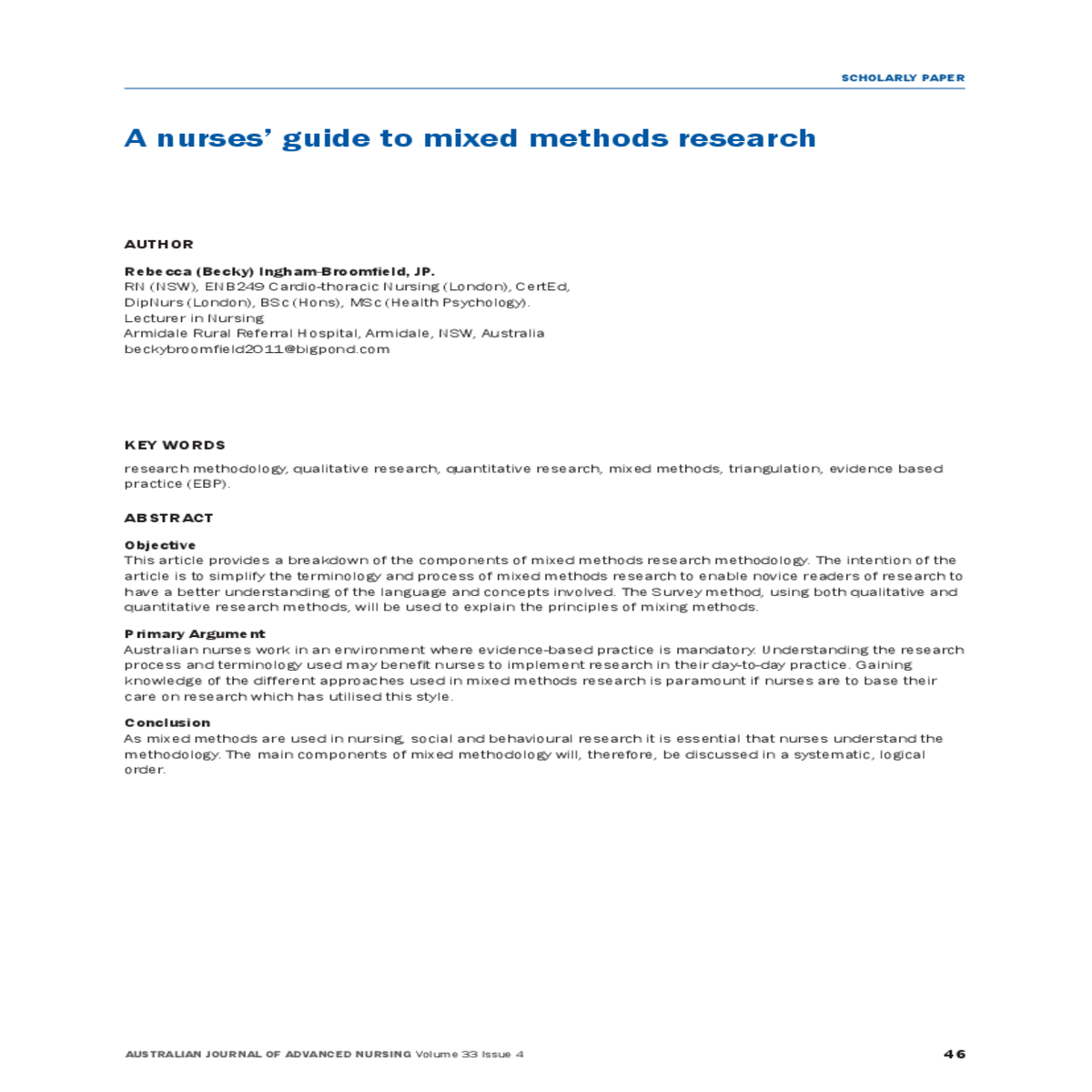 designing and conducting mixed methods research